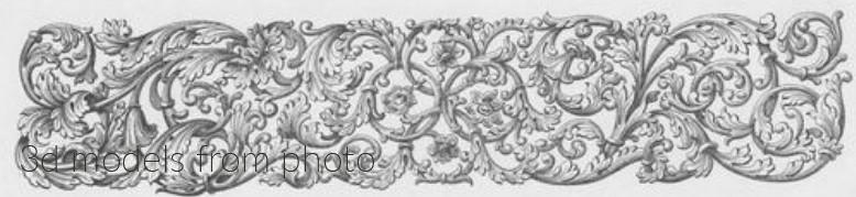 Панели резные (CARVED PANEL_1427 -  | 3D model 3DSMAX / OBJ / STL) 3D модель для ЧПУ станка